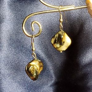 Gray, silver and black earrings